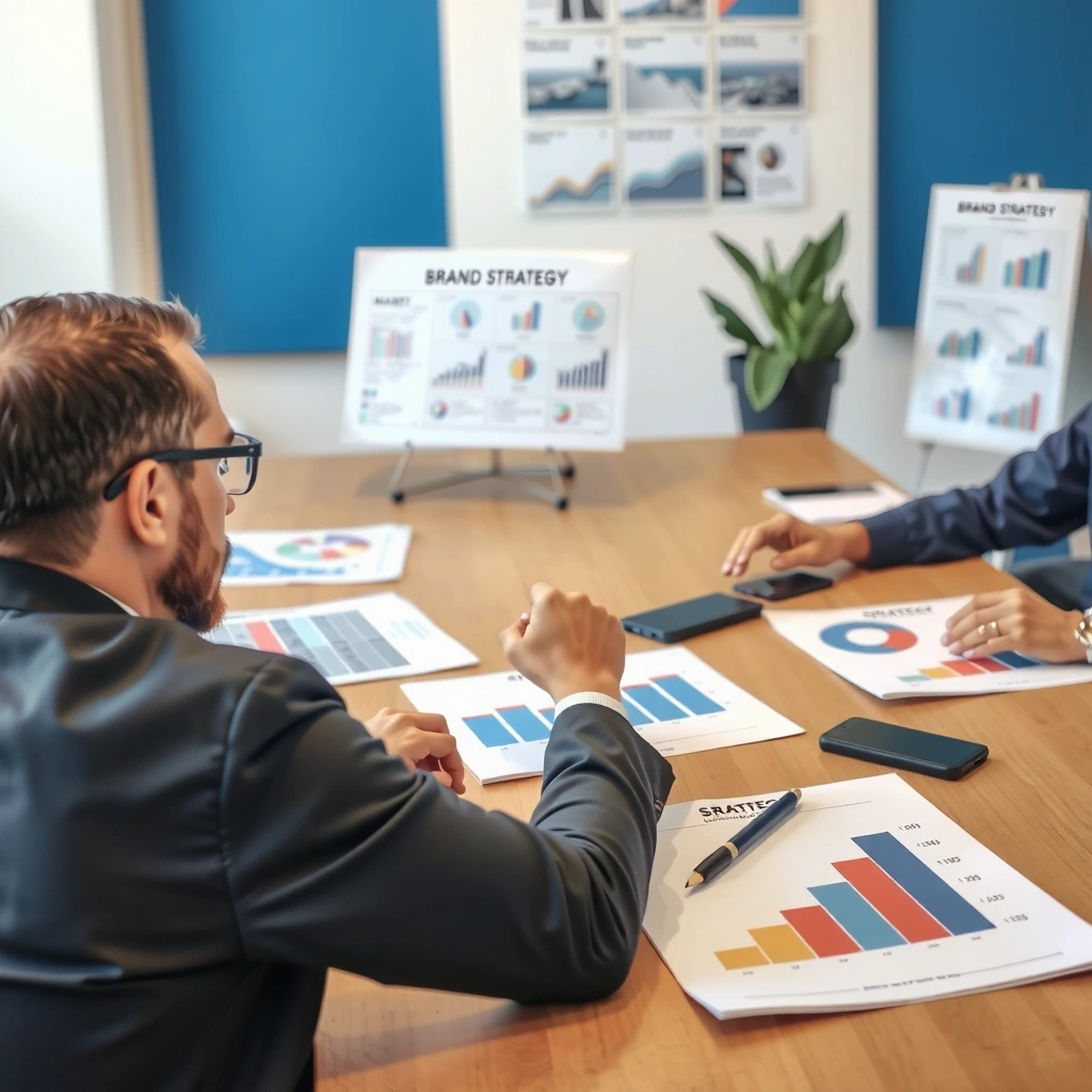 Brand strategy development process visualization